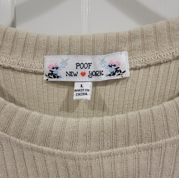 Poof new york tan/cream bodysuit large - Picture 5 of 5